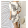 Korean Short Sleeve T-Shirt Dress, Ins Style Mid-Length