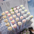 Heart-Shaped Disposable Lash Wands - Bow Design, Multi-Color Makeup Brushes