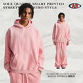 Fall/Winter 360G Washed Distressed Splatter Print Spray-Dye Faded Frayed Edge Fleece-Lined Hoodie