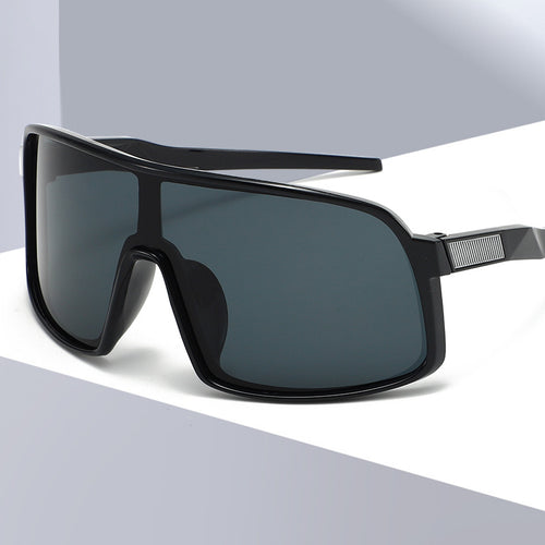 Polarized Sport Women Western Fashionable Windproof Outdoor Riding Sunglasses One-Piece Iridescent Men Trendy Fishing Glasses