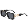 Fashionable Small-Frame Women Sunglasses 2025 New Western Square Frame Premium Street Snap Out Travel Driving Sunglasses