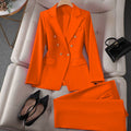 Women's Fall Korean Retro Fitted Jacket + Pants + Top Set 2026 - Emerald