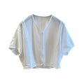 Summer Korean Batwing Sleeve Short Sleeve Loose Cardigan + Shirt