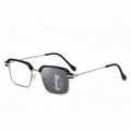Men Formal Black Gold Square Frame Progressive Photochromic Reading Glasses Distance-Near Dual Anti-Blue Elderly Reading Glasses