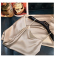 High-End Satin Camisole Dress, Triacetate Style Mid-Length