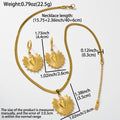 Overseas Bestseller Niche Personality Retro Elegant Geometric Texture Design Detail Stainless Necklace Bracelet Set