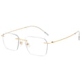 Beesfen 28165Y Ultra-Light Pure Titanium Rimless Glasses Anti-Blue With Rx Glasses Frame Cinnabar Sun Glasses Wholesale
