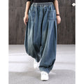 Spring Artistic Casual Plus Size Loose Lantern Harem Pants + Pants