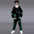 Boys' Letter Print Spliced Sleeve Set