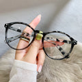 Round Prescription Blue-Light Glasses Frame Influencer Korean Frame Trendy Retro Plano Unisex Student Prescription Sunglasses