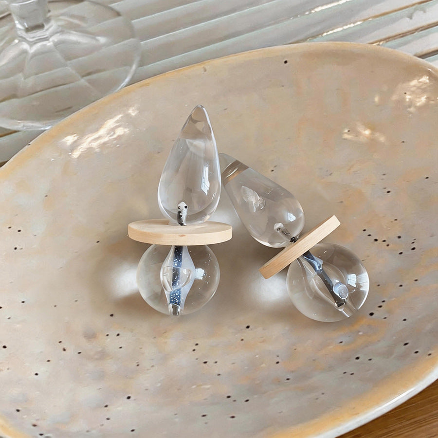 Minimalist Resin Teardrop Stud Earrings - view 7