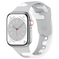 New Fits Apple watch1-8 Third Gen Sports Style Silicone Color Block Two-Tone Apple Band