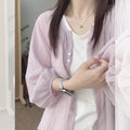 Fall Petite Tencel Linen Sun-Protection Lightweight Cardigan + Shirt