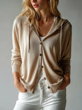Women's Fall-Winter Fashion Long Sleeve Loose Cardigan 2026 | Layered Cardigan - White
