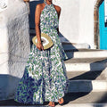 FD358 Halter Print Loose Dress, Amazon Hot Sale