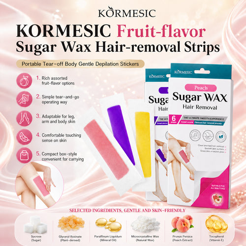 全英文KORMESIC印尼水果味脱毛蜡纸Hair removal wax strips批发