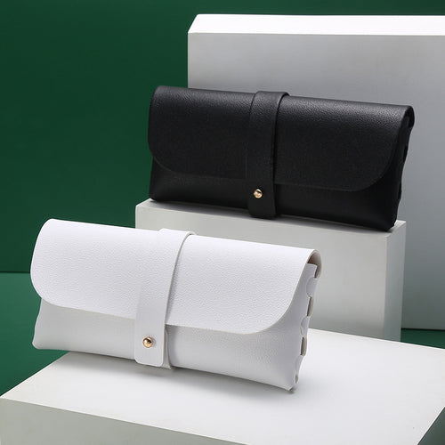 Glasses Case Sunglasses Box Sunglasses Box Leather PVC Buttoned Soft Bag Glasses Case Presbyopia Wholesale Leather Storage Box