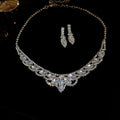 Galaxy Micro Diamond Teardrop Draped Jewelry Set Light Luxury Niche Choker Wedding Gathering Party Ambient Feel Necklace Women