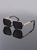 Metal Big Frame Men Sunglasses UV-Proof 2026 New Western Fashionable Trendy Photoshoot Sunshade Sunglasses