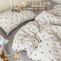 全棉水洗棉提花四件套纯棉床单被套床笠单人宿舍床三件套四季通用