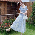 Women's Summer Ethnic Fashion Short Sleeve Floral Skirt + Top 2-Piece Set 2026