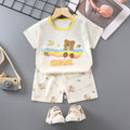 Women's Summer Cotton Short Sleeve Set 2026 | 2 Piece Outfit Set - Orange