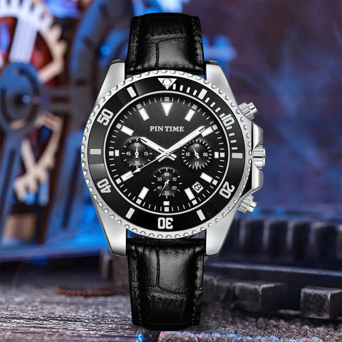 Item Time Mens Watch EU/US Import Version Real Tri-Eye Submariner Style Watch Men Niche Premium Men Watch Waterproof
