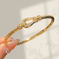 Premium Starry Sky Light Luxury Cubic Zirconia Bangle Girls Fashionable Simple Bracelet Couples Elegant Versatile Hand Jewelry Wholesale