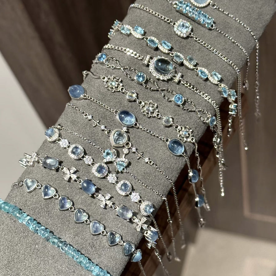 Sparkling Zircon Heart Charm Bracelet - view 3