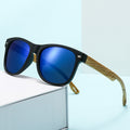 2025 New Square Wood Custom Sun-Proof Glasses Retro Wood Grain Leg Fashionable Sunglasses Western Men Color Coating Sunglasses