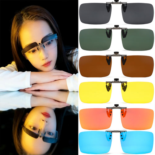 Sun-Proof Can Flip-Up Day/Night Photochromic Polarized Sunglasses Night Vision Glasses Driving Special Use Prescription Sunglasses Clip-On