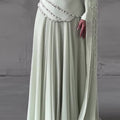 2026 Crystal-Trimmed Shawl Light Green Elegant Long Dress Set