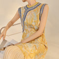 New Chinese Style Heavy Embroidery Modified Cheongsam Long Dress N4073