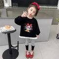 Girls' Tweed Style Big Flower Two-Piece Set - Korean Fall Trend