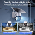 Solar PT dome machine wireless WIFI surveillance camera 4G remote dual lens full color night vision HD camera