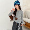 Girls' Faux Layered Base Layer Striped Pants Two-Piece Set