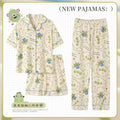 Women's Summer Japanese Short Sleeve Cardigan + Pants 3-Piece Set 2026 - 3-Piece Set Cardigan Apricot