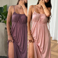 Backless Camisole Loungewear Long Dress, 2-Way Wear