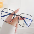 Anti-Blue Plano Women 2022 New Artsy Retro Gold Metal Glasses Big Frame Men Frame Factory Wholesale