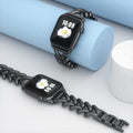 Fits Apple 1 ~ 8Ultra Third Gen Fashionable Tweed Style V Shape Denim Chain Metal Apple Band