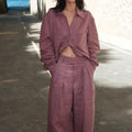 Summer Old Money Fashion Wide Leg Pants + Shirt 2-Piece Set