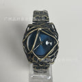 Y2K Year Vintage Unique-Shaped y2k Spider Web alabaster Western Premium Unisex Waterproof Quartz Watch