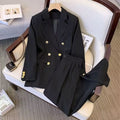 Women's Fall Fashion Elegant Plus Size Loose Jacket Set 2026 | Trendy Jacket - Black