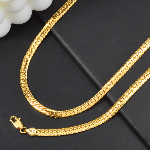 Overseas Press Flower Copper Gold Plated Accessory Necklace Full Side Fit Men Western Bestseller Titanium Jewelry New Accessory