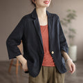 Women's Spring Casual 3/4 Sleeve Cropped Blazer + Top 2026 | Casual Blouse - White