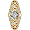 Fashionable Full Diamond Bangle Style Watch Women Premium Niche Light Luxury Retro Waterproof Quartz Watch Overseas Wholesale Bestseller