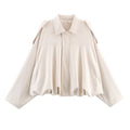 Women's Fall Casual Lapel Collar Jacket 2026 | Trendy Jacket - Olive Green