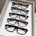 Fashionable Leopard Presbyopia Glasses Small Black Frame Men Blue-Light Lens Round Face Glasses Frame Elderly Old Vision Reading Glasses Women