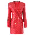 Women's Retro Plaid Fitted Jacket 2026 | Trendy Jacket - Red