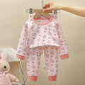 children's underwear pure cotton set autumn new boys' autumn clothes and long johns baby pajamas gir